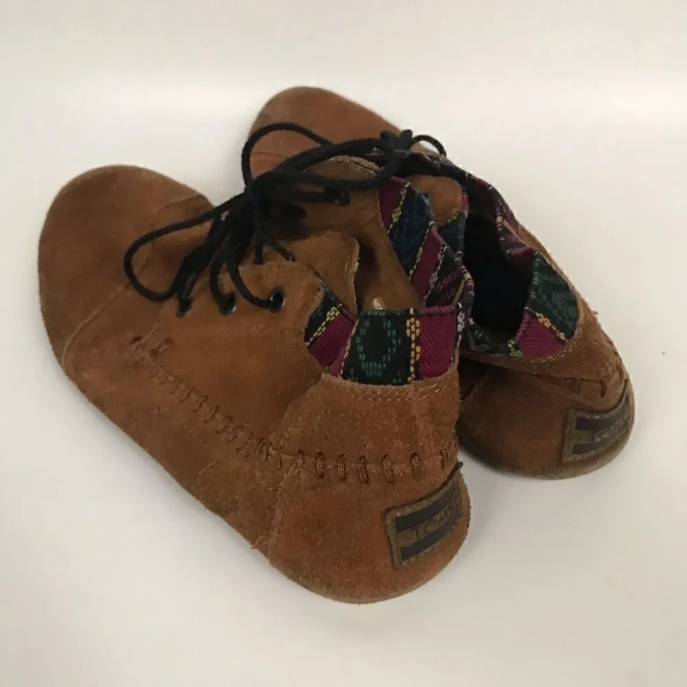 Toms Faux suede lace up moccasins - Picture 3 of 8